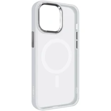 Чехол для iPhone ArmorStandart Unit MagSafe Case Matte Clear/Silver for iPhone 15 Pro Max (ARM69350): Цвет серебристый