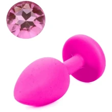 Силиконовая анальная пробка с кристаллом Silicon Pink 07 ( размер S ), SKN-SIL-PINK 07: Для кого Унисекс