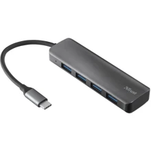 Адаптер Trust Adapter Halyx USB-C to 4xUSB Grey (23328_TRUST): Цвет серый
