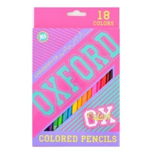 Олівці Yes 18 кольорів Oxford (pink) (290452): Тип кольорові