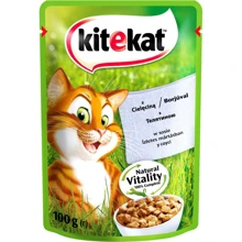 Влажный корм Kitekat для котов с телятиной в соусе 24х100 г (5900951256301): Тип паучи