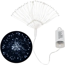 Гирлянда фейерверк на батарейках Springos 3D 100 LED CL0182 Cold White: Тип Бахрома