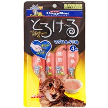 Лакомство для котов CattyMan Tuna&Codfish Вкуснейшие тунец и треска жидкое 4х16 г (56201): Вид Жидкая форма