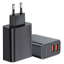 Зарядний пристрій Baseus USB Wall Charger Quick Charge 3.0 2xUSB 30W Black (CCFS-E01): Особливості Швидка зарядка