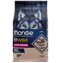 Сухой корм низкозерновой Monge Dog Bwild Low Grain для собак с мясом гуся 2.5 кг (70012102): Тип Сухой корм