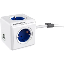 Сетевой фильтр Allocacoc Powercube Extended на 4 розетки + 2 USB синий (1402BL/DEEUPC): Количество розеток, шт 4