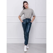 Брюки ISSA PLUS 12425 48 зеленые: Сезон Демисезон