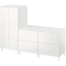 Шафа ІКЕА SMÅSTAD/PLATSA 180х57х133 см з 2 комодами (794.845.99): undefined undefined