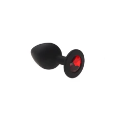 Анальная пробка CRYSTAL Black Silicone Ruby, M: Для кого Унисекс