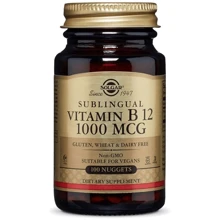 Solgar Vitamin B12 Солгар Витамин В12 сублингвальный 1000 мкг, 100 таблеток: Тип Витамин B