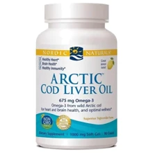 Nordic Naturals Arctic cod liver oil 1000 mg Масло печінки арктичної тріски зі смаком лимона 90 капсул: Тип Омега 3
