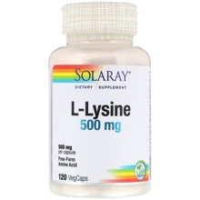 Solaray L-Lysine, 500 mg, 120 Vegetarian Capsules (SOR-04941): Тип Лизин