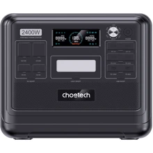 Зарядная станция Choetech 2400W 2048Wh Black (BS008): Емкость аккумулятора, Вт/ч 2048