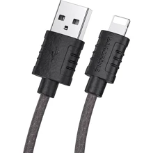 Кабель Borofone USB Cable to Micro USB Airy 1m Black (BX52): Тип USB-C - microUSB