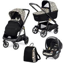 Універсальна коляска 3 в 1 Peg-Perego Veloce з автокріслом Lounge (Grafic Gold): Тип коляски Универсальная коляска (3-в-1)