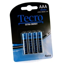 Tecro AAA bat Alkaline 4шт Extra Energy LR03-4B(EE): undefined undefined