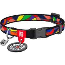 Нашийник для котів WAUDOG Nylon c QR паспортом Вітраж пластиковий фастекс 10 ммx20-30 см (5265): undefined undefined