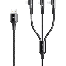 Кабель Mcdodo USB Cable to Lightning/microUSB/USB-C 1.2m Black: Тип USB Cable - Lightning/microUSB/USB-C