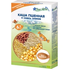 Каша пшеничная смесь злаков безмолочная, 175 г (4006303632111): Тип Каши безмолочные