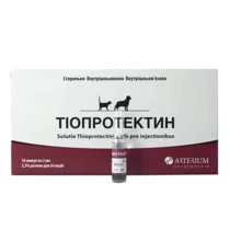 Раствор для инъекций Arterium Тиопротектин для лечения гепатита, для кошек и собак 2.5% 2 мл 10 ампул (4823000801790): undefined undefined