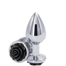 Анальная пробка Ns Novelties - Rose Buttplug S (серебристая с черным): Для кого Унисекс