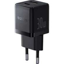Зарядний пристрій Baseus Wall Charger Palm USB-C+USB 30W Black (P1011160A113-00): Особливості Power Delivery (PD), Швидка зарядка, USB-C
