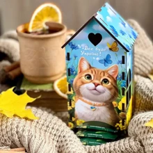 Чайный домик Ubee "Рыжий котик" Деревянная шкатулка (ПСФ156): Производитель Ubee