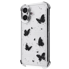 Чехол для iPhone WAVE Winkie Case Silver/Butterfly for iPhone 16: Цвет рисунок