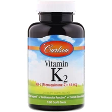 Carlson Labs Vitamin K2 MK-7 45 mcg Вітамін К-2 (менахінон) 180 гелевих капсул: Тип Витамин K