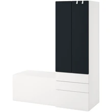 Шкаф ІКЕА SMÅSTAD/PLATSA со скамейкой 150х57х181 см (894.312.37): undefined undefined
