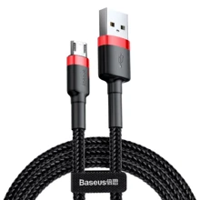 Кабель Baseus USB Cable to microUSB Cafule 1m Black / Red (CAMKLF-B91)