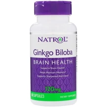 Natrol Ginkgo Biloba 120 mg 60 Caps Гинкго Билоба: Форма выпуска Капсулы