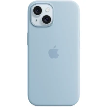 Чехол для iPhone Apple Silicone Case with MagSafe Light Blue (MWND3) for iPhone 15: Цвет голубой