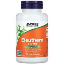 Now Foods Eleuthero Органічний елеутерокок 500 мг 10 капсул: Форма випуску Капсулы