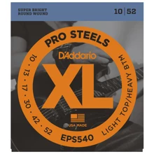 Струна для гитар Струны D`ADDARIO EPS540 XL PRO STEELS LIGHT TOP / HEAVY BOTTOM 10-52: Тип Комплект струн