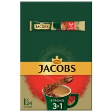 Напиток кофейный растворимый Jacobs Strong 3в1 24x12.9 г (8714599109236): Вид напитка Напиток кофейный растворимый