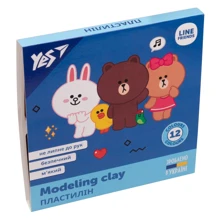 Пластилин YES Line Friends 12 цветов 240 г (540621): Производитель YES