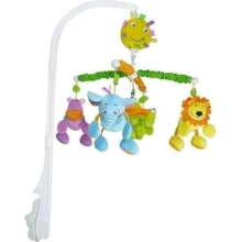 Музыкальный мобиль Biba Toys Друзья Джунглей (357JF): Особенности механический завод