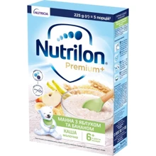 Nutrilon каша манная с яблоком и бананом 225 г от 6 мес.: Тип Каши молочные