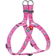 Шлея WAUDOG Nylon с QR-паспортом, рисунок "Единороги" 15 мм 40-55 см разноцветный (5026): Производитель WAUDOG