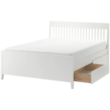 Каркас кровати с ящиками ІКЕА IDANÄS 140х200 см Белый (793.922.22): undefined undefined