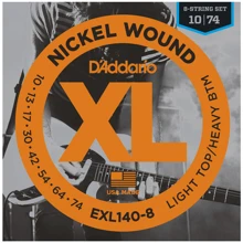Струна для гитар Струны D`ADDARIO EXL140-8 LIGHT TOP / HEAVY BOTTOM 8 STRING (10-74): Тип Комплект струн