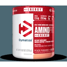 Амінокислота для спорту Dymatize Amino Pro with Energy 270 g /30 servings/ Peach: Смак персик