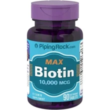 Piping Rock Max Biotin 10,000 mcg 90 Fast Dissolve Tabs Биотин: Тип Витамин B