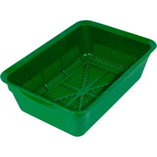Туалет Lucky Pet глубокий с сеткой 40x27x13 см зеленый (553737): Вид Открытый