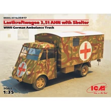 Германский армейский автомобиль Lastkraftwagen 3.5 t AHN c будкой Lastkraftwagen 3.5 t AHN with shelter, WWII German ambulance (ICM35417): Производитель ICM