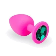 Силиконовая анальная пробка с кристаллом Pink Silicone Emerald (размер M): Для кого Унисекс