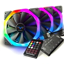 Кулер Набор RGB-вентиляторов + Fun hub + ДУ Frime Iris Galaxy KIT (Double Ring): Уровень шума, dB 22.5