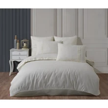 Комплект постільної білизни HOBBY Premium Sateen 300TC Stripe Krem сатин євро кремовий (68541_2,0): Матеріал сатин