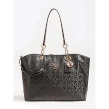 Женская сумка тоут Guess Chic Shine Tote черная (HWSG7746230-BLA): Пол Женский